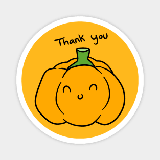 Thank You Cute Orange Bell Pepper Magnet